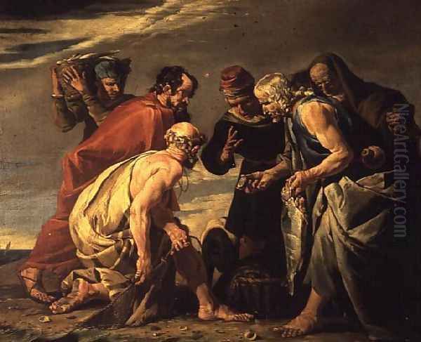 St. Peter Finding the Tribute Money Oil Painting by Matthias Stomer