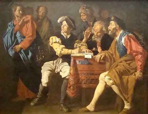 The Calling of St Matthew Oil Painting by Matthias Stomer