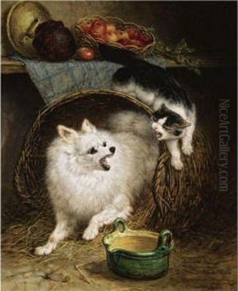 The Intruder Oil Painting by Henriette Ronner-Knip