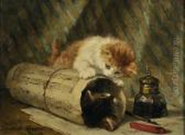 Scherzoso Ma Non Troppo Oil Painting by Henriette Ronner-Knip