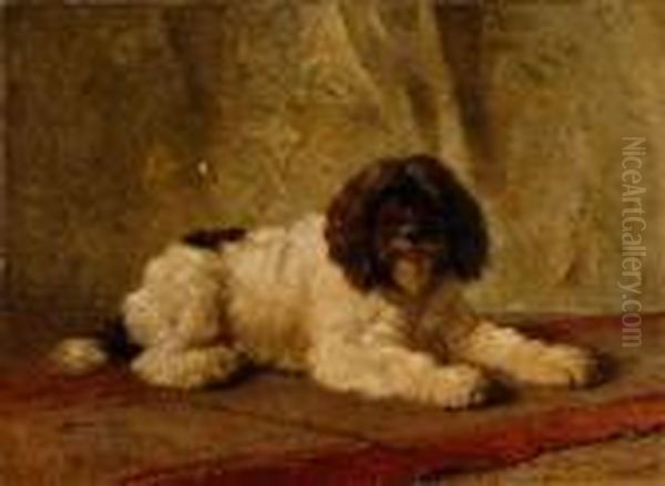 Northumberland Sheepdog Oil Painting by Henriette Ronner-Knip