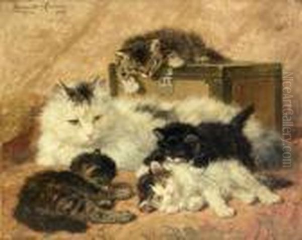 Remembrance Of Happy Days Oil Painting by Henriette Ronner-Knip