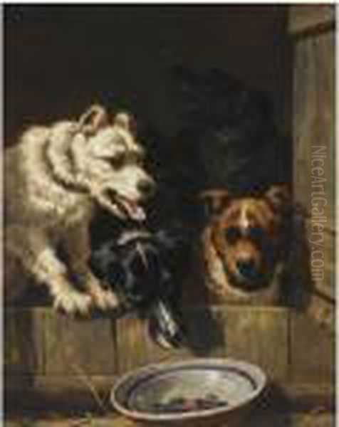 The Empty Bowl Oil Painting by Henriette Ronner-Knip