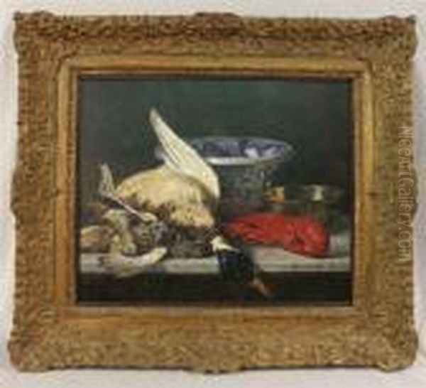 The Feast Oil Painting by Henriette Ronner-Knip