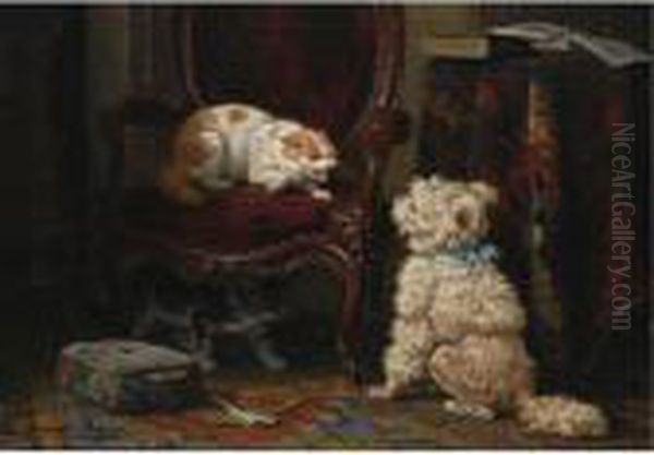 The Uninvited Guest Oil Painting by Henriette Ronner-Knip