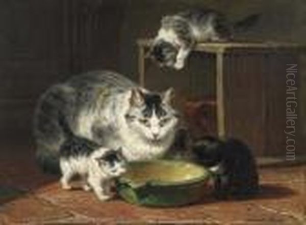 Katzen. Oil Painting by Henriette Ronner-Knip