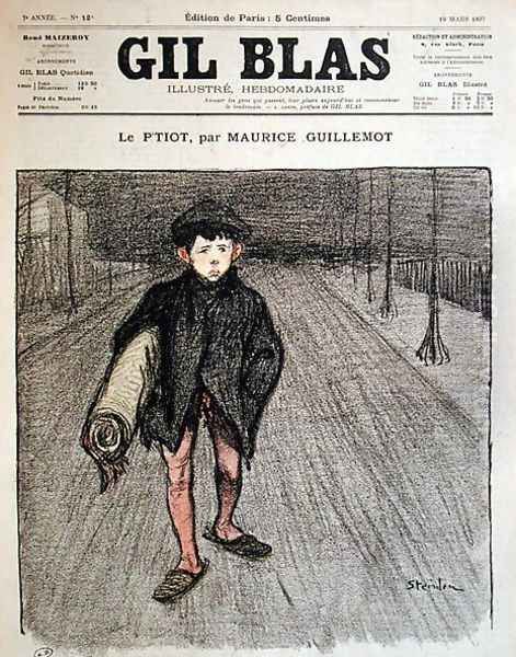 The Little Boy, from Gil Blas, 1897 Oil Painting by Theophile Alexandre Steinlen