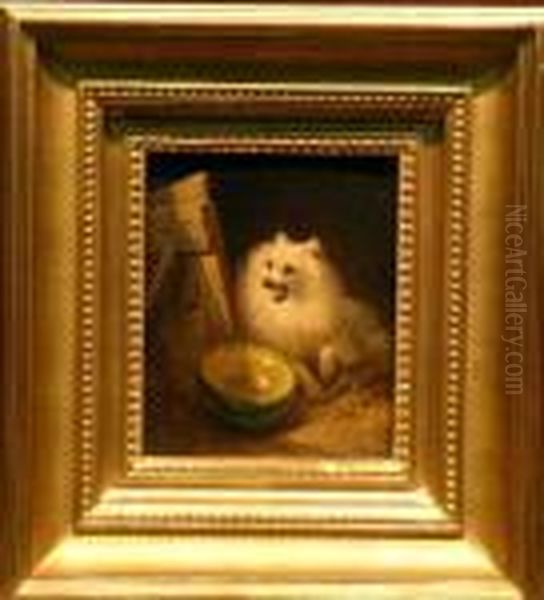 Pesky Intruder Oil Painting by Henriette Ronner-Knip