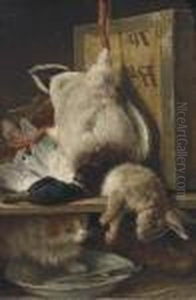 Intruder In The Pantry Oil Painting by Henriette Ronner-Knip