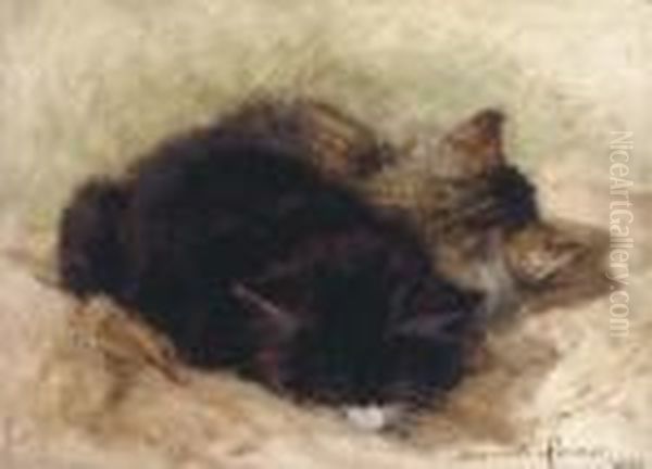 Utter Contentment Oil Painting by Henriette Ronner-Knip