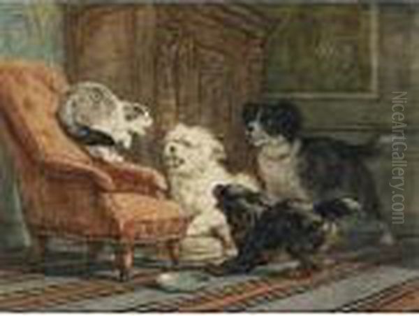 The Intruder Oil Painting by Henriette Ronner-Knip