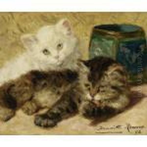 A Peaceful Moment Oil Painting by Henriette Ronner-Knip