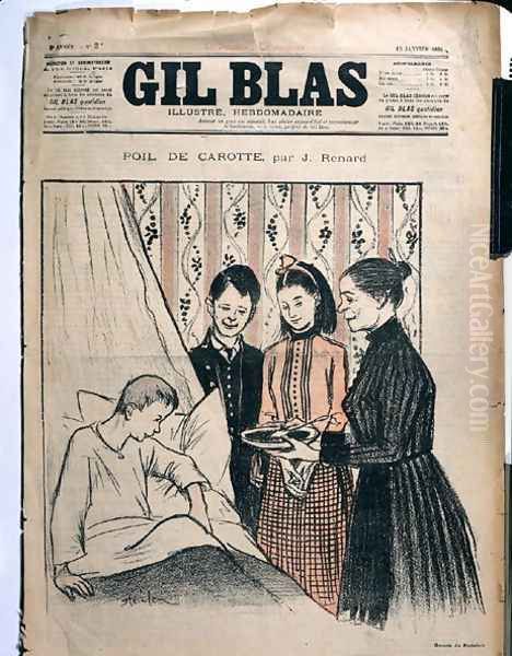 Illustration from Poil de Carotte by Jules Renard 1864-1910 from Gil Blas, 13th January 1895 Oil Painting by Theophile Alexandre Steinlen