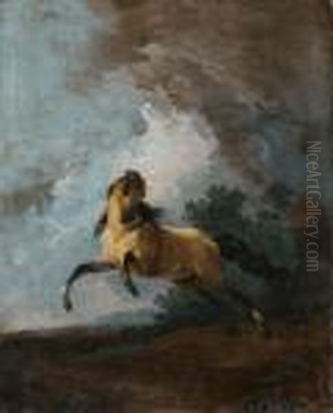 Cheval Effraye Par L'orage Oil Painting by Philipp Peter Roos