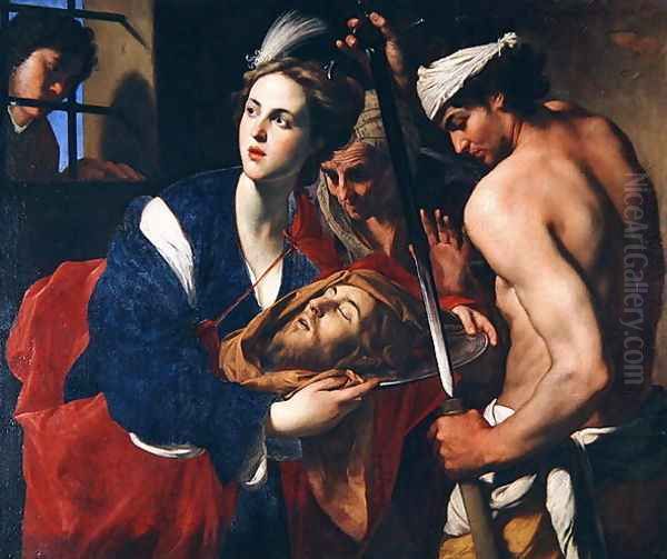 Salome with the Head of John the Baptist Oil Painting by Massimo Stanzione