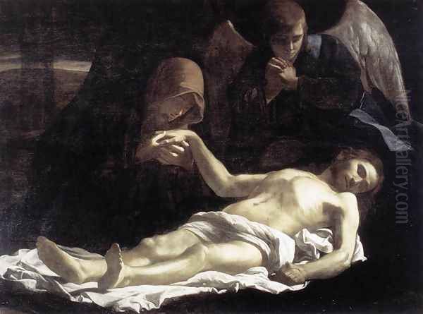 Pieta 1621-25 Oil Painting by Massimo Stanzione