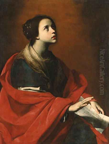 Saint Cecilia Oil Painting by Massimo Stanzione