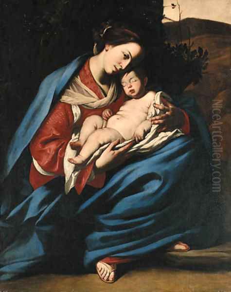 The Madonna and Child Oil Painting by Massimo Stanzione