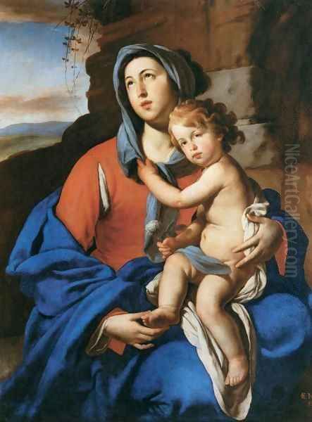 Virgin and Child Oil Painting by Massimo Stanzione