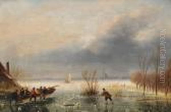 Icescape Oil Painting by Nicholas Jan Roosenboom