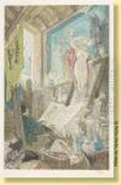 L'incantation Oil Painting by Felicien Rops