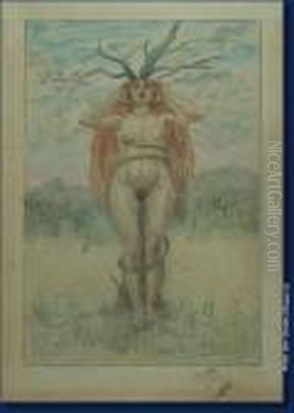 Le Peche Mortel Oil Painting by Felicien Rops