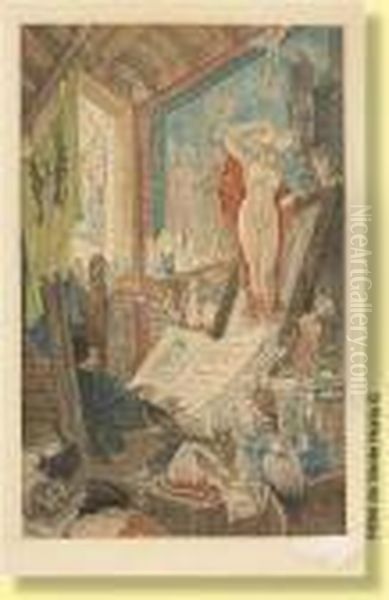 La Tentation De St Antoine Oil Painting by Felicien Rops