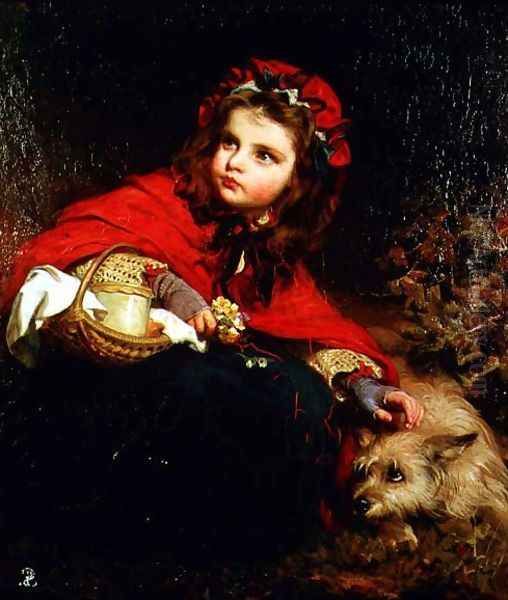 Little Red Riding Hood Oil Painting by James Sant