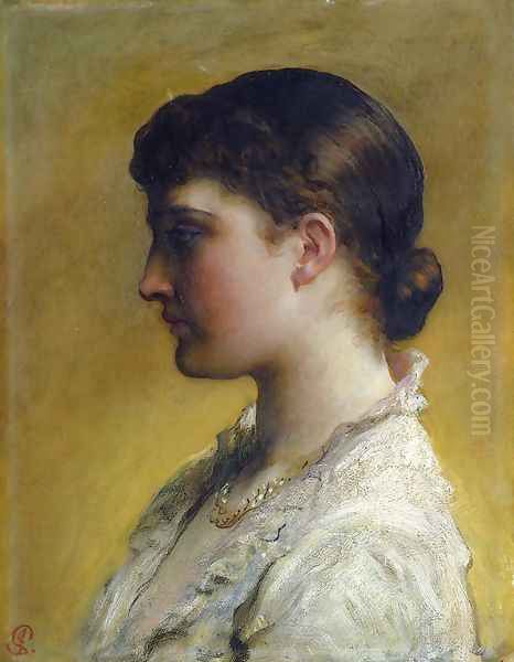 Portrait Of Lillie Langtry Oil Painting by James Sant