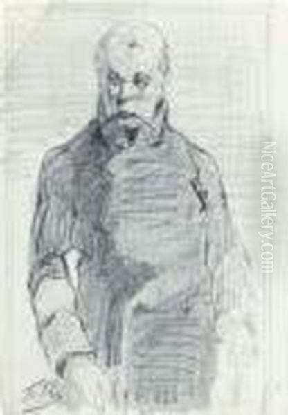 Portrait D'homme En Buste by Felicien Rops