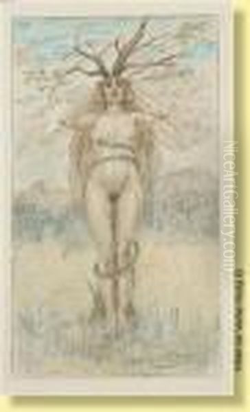 Le Peche Mortel Oil Painting by Felicien Rops