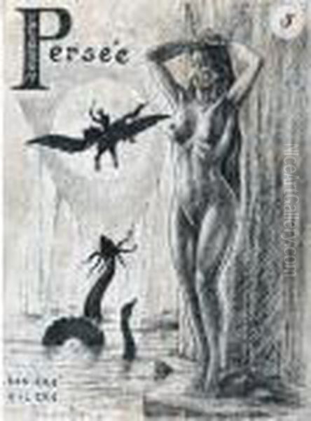 Persee- Bon Gre, Mal Gre Oil Painting by Felicien Rops