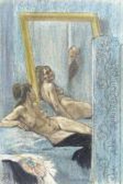 Demangeaison Oil Painting by Felicien Rops