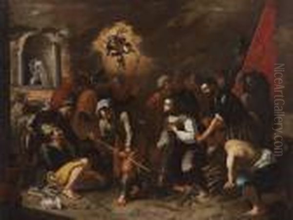 Il Martirio Di Sant'agata Oil Painting by Salvator Rosa