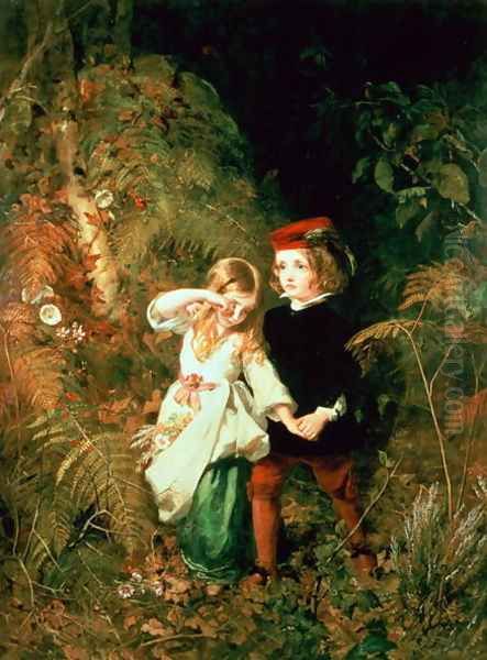 Children in the Wood Oil Painting by James Sant