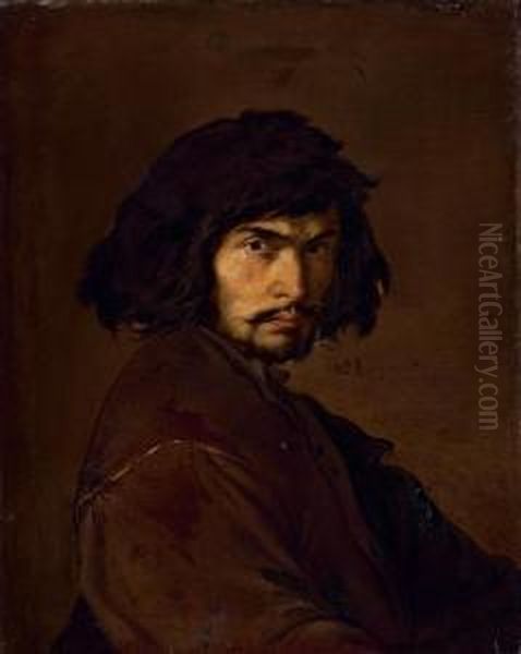 Portrait Of The Artist Oil Painting by Salvator Rosa