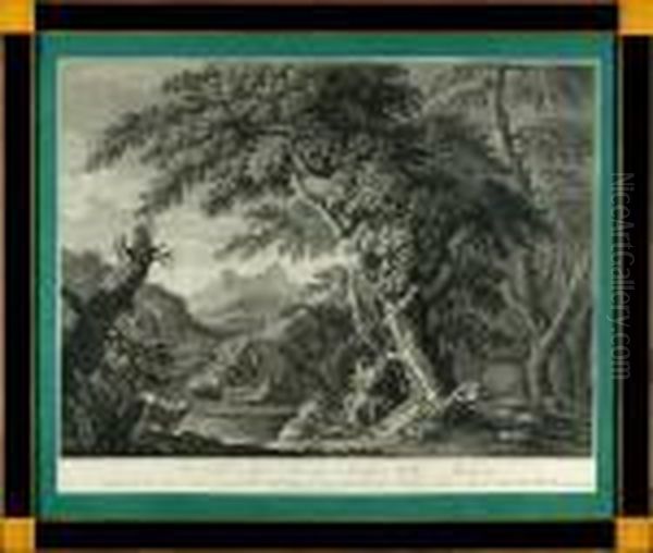 Landscapes With God Hermes Oil Painting by Salvator Rosa