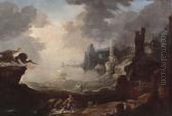 Il Mostro Marino Oil Painting by Salvator Rosa