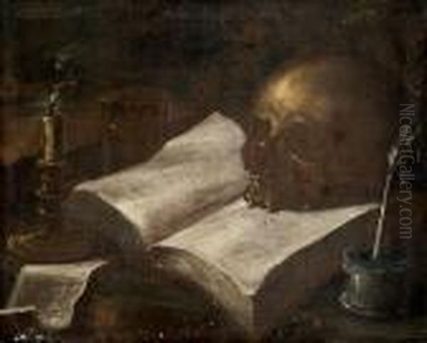 Vanitas Oil Painting by Salvator Rosa