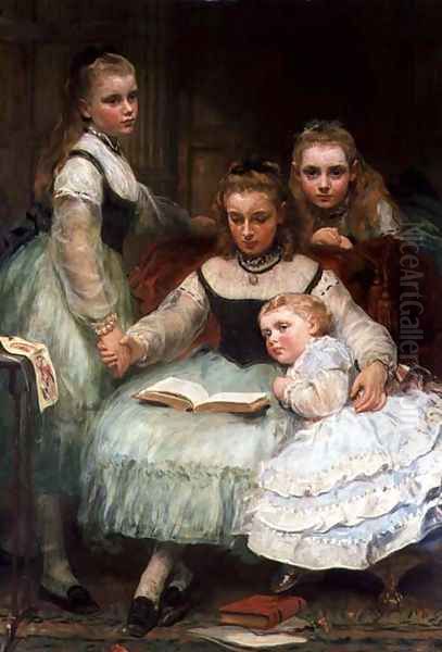 Walker Sisters Oil Painting by James Sant