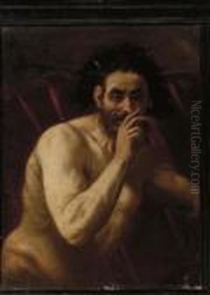 A Satyr Oil Painting by Salvator Rosa