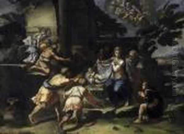 Adoration Of The Shepherds Oil Painting by Salvator Rosa