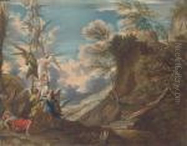 Jacob's Ladder Oil Painting by Salvator Rosa