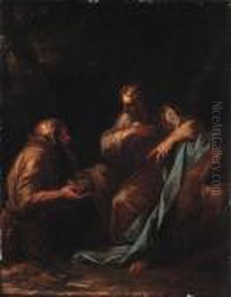 The Temptation Of Christ Oil Painting by Salvator Rosa