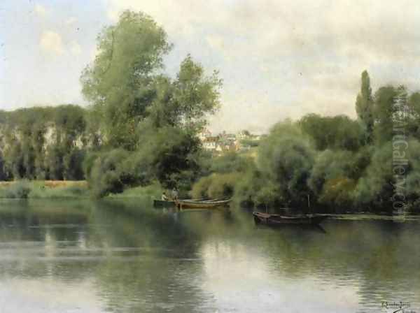 On the river, Epludres (En el rio, Epludres) Oil Painting by Emilio Sanchez-Perrier