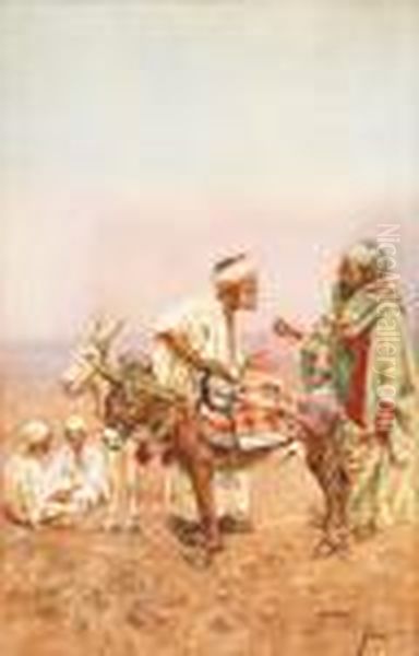 Un Dirhem Pour Une Tournee Dans Le Desert Oil Painting by Giulio Rosati