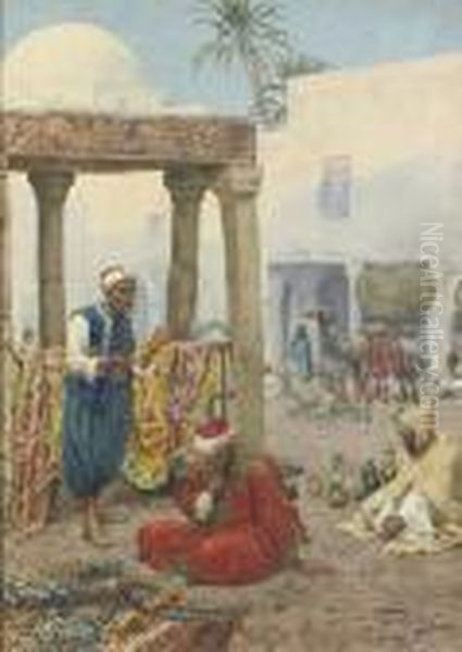 The Carpet Merchants Oil Painting by Giulio Rosati