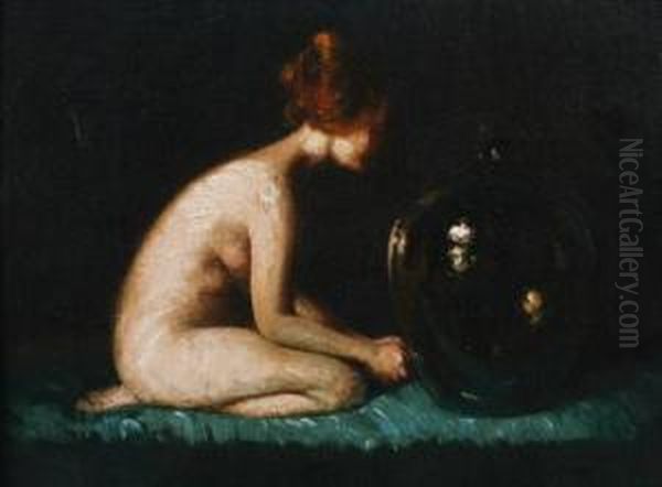 Kneeling Nude By Jeroboam Oil Painting by Harry Herman Roseland