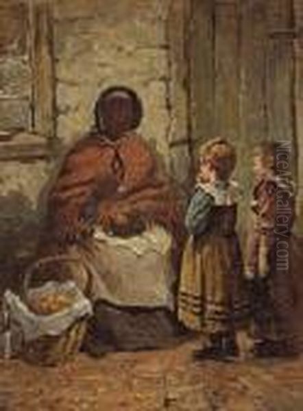 The Orange Seller Oil Painting by Harry Herman Roseland