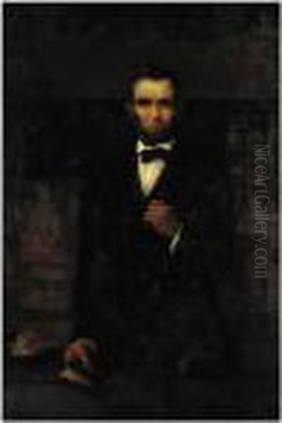 Portrait Of Abraham Lincoln Oil Painting by Harry Herman Roseland